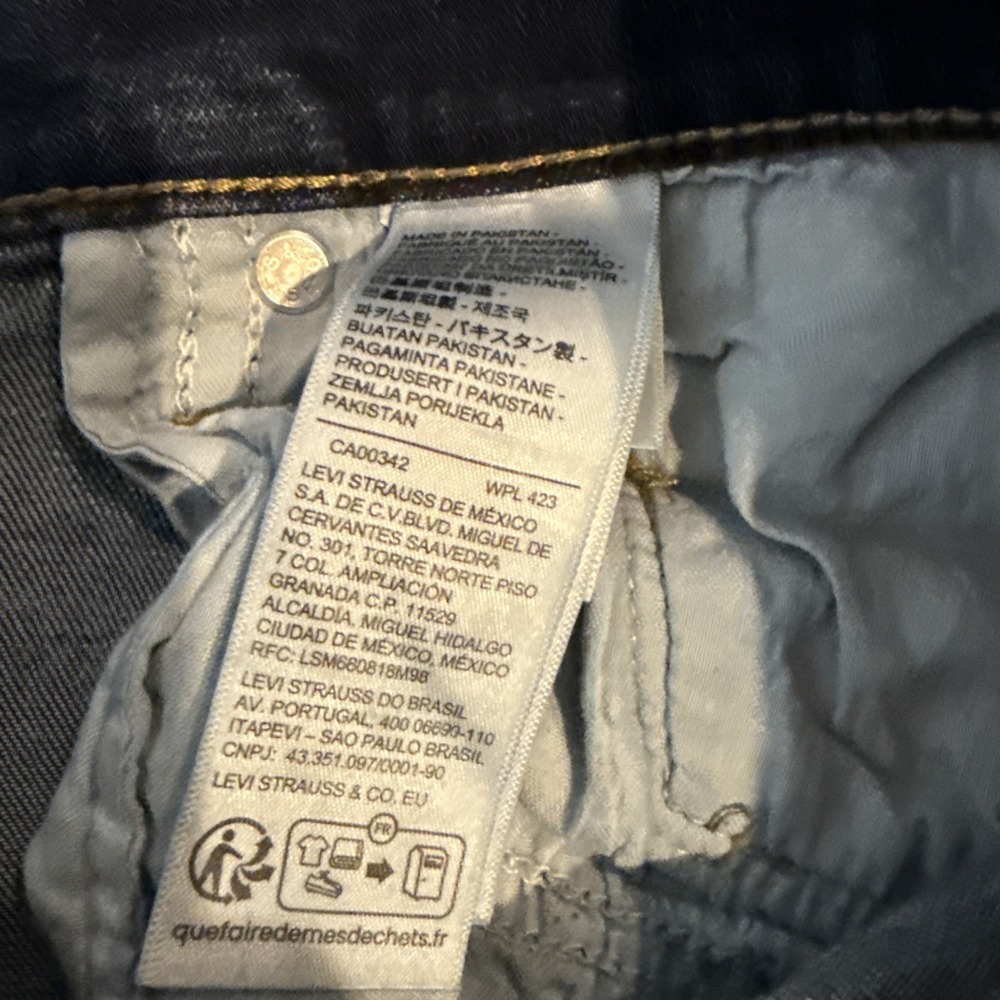 Levis 33X30 Size 16M Womens Classic Straight 5 Pocket Logo Tag Jeans - Picture 4 of 12